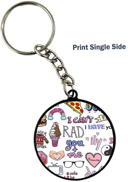 My Swag Printed Keychain/ Round Shape Singal side-17405 Key Chain