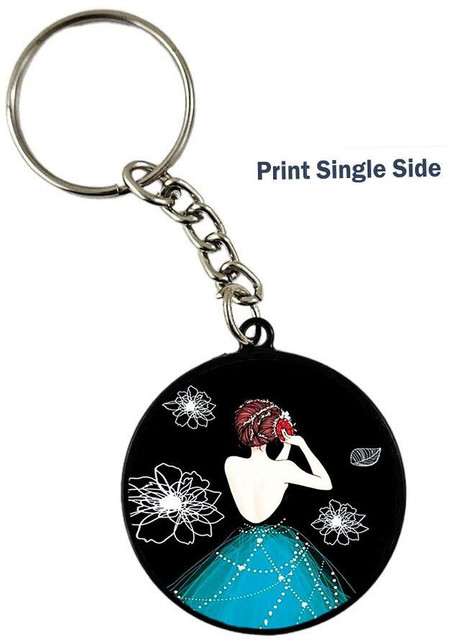 HELLO CASE Printed Keychain/ Round Shape Singal side-17386 Key Chain