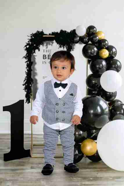 ULTRINA Baby Boys Party(Festive) Waistcoat Pant, Shirt, Bow Tie