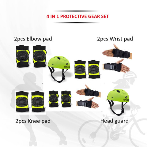 bike helmet pads & gloves Helfare x Marin 10.24 x 7.87 x 5.91 inches Recommend 5 to 12 years children Color Hipkoo Sports Cycling Protection Set