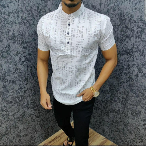 Shirteum Men Printed Straight Kurta - Buy Shirteum Men Printed Straight  Kurta Online at Best Prices in India | Flipkart.com