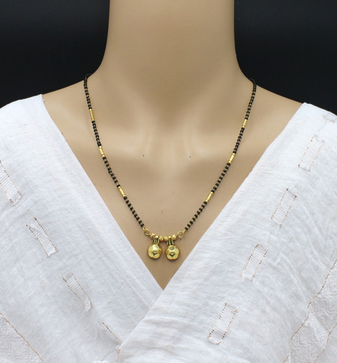 Daily Wear Simple Mangalsutra Pendant Design SONI DESIGNS Gold
