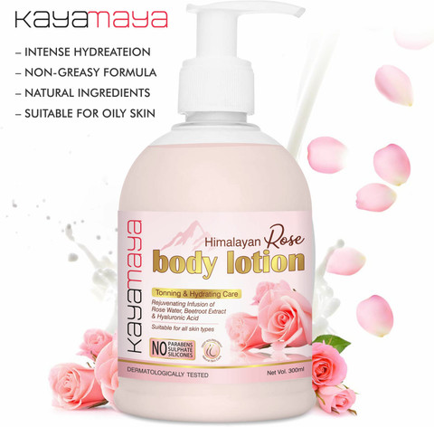 Kayamaya Himalayan Rose Body Lotion -Toning Hydrating with