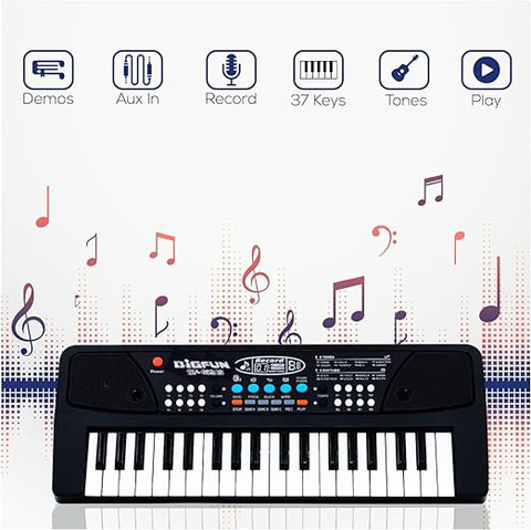 STAR VENTURE Kids Keyboard, Piano for Kids with Microphone Portable  Electronic Keyboards Beginners 61 Keys Kid Musical Toys Pianos for Girls  Boys Ages