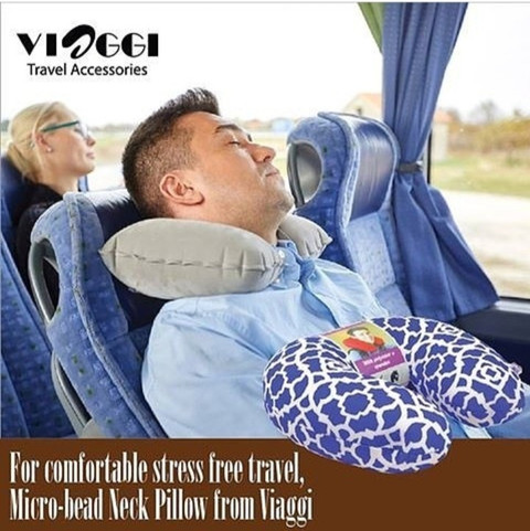 VIAGGI Microbead Travel Neck Pillow