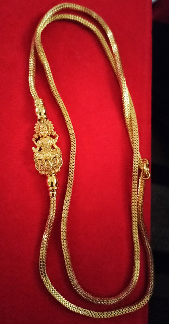 SRI SAI GOLD COVERINGS PREMIUM QUALITY MICROPLATED IMPON PANCHALOHA STONE  MOP CHAIN Gold-plated Plated Copper Chain