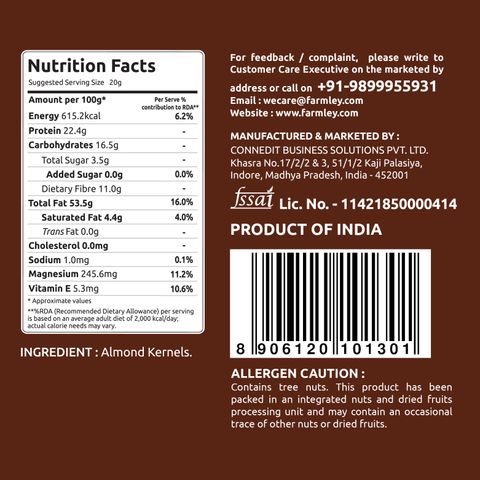 Farmley Popular California Almonds 1kg - Image 8