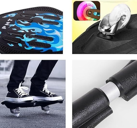 Manhir Enterprise Wave Board Caster Board Ripstick Skate Board 30 X  Inch with Carry Bag 80mm Illuminating PU Wheels with 100KG Capacity