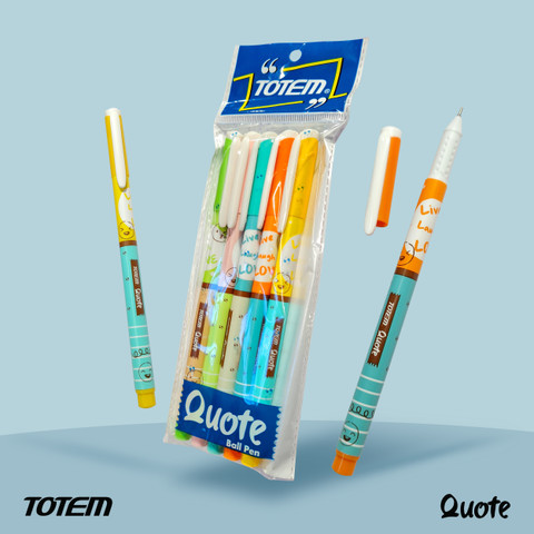 TOTEM Quote 30Pcs (20 Blue 10 Black)|Smooth Writing|Fragrance Ink|School  Office Ball Pen