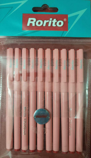 Rorito Fiberpoint Gel Pen 10 Pen Each Color(40Pens) Blue, Black