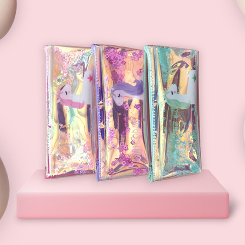 Trousses à Crayons Justice à Paillettes Flip Sequin Or Licorne - Neuf Avec étiquettes