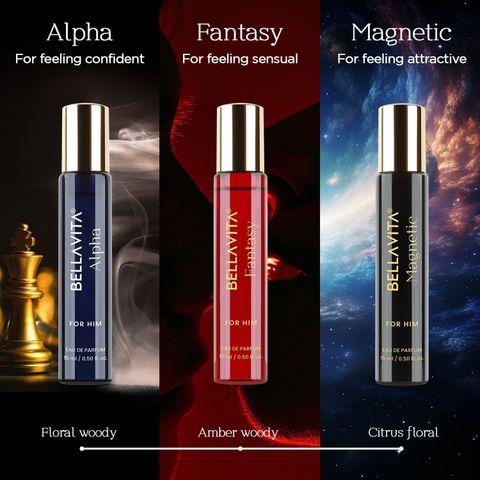 BELLAVITA MOOD COLLECTION Perfume Gift Set for Him|3x15ml|Long Lasting Fragrances| Eau de Parfum - 45 ml (For Men) - Image 7