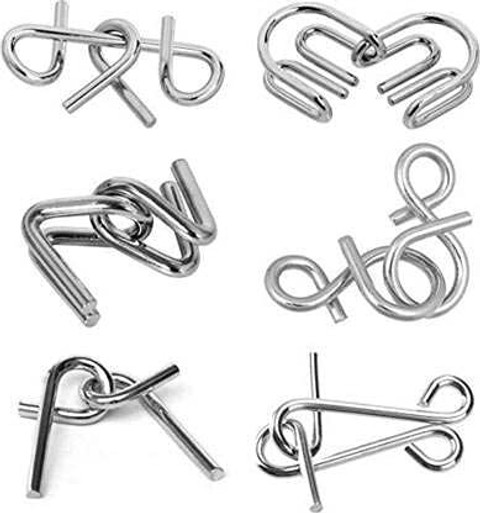 16 Pack Brain Teasers Puzzles For Kids & Adults - Metal Wire & Plastic IQ Toys With Storage Bag, Mind Games For All Ages