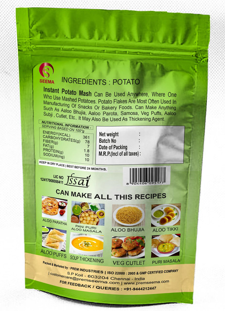 Seema Dried Potato Flakes Instant Mashed Potato Dehydrated