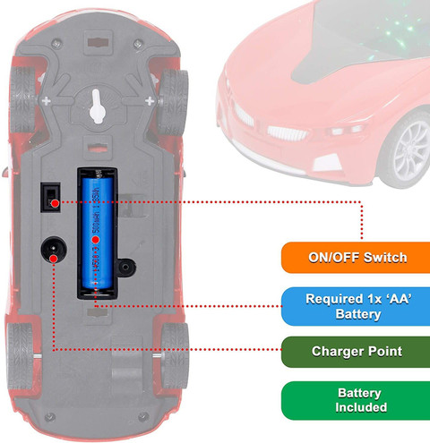 Aseenaa RC Famous Car 1:22 Scale Remote Control with 3D Lights