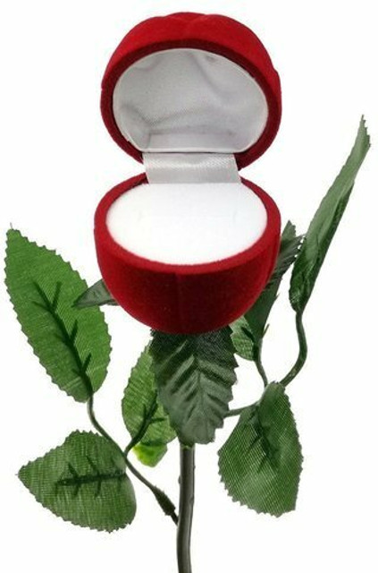 VIGHNAHARTA adjustable Flower shape Ring with Rose box for Women