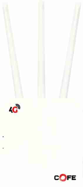 Cofe Router Back Sticker COFE Triple Antenna 4G Router 2.4 GHz 300 Mbps Wifi Speed Tri Band ...