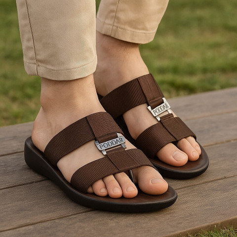 PODDAR Men PODDAR Brown Stylish Men Sandals Trending Lightweight