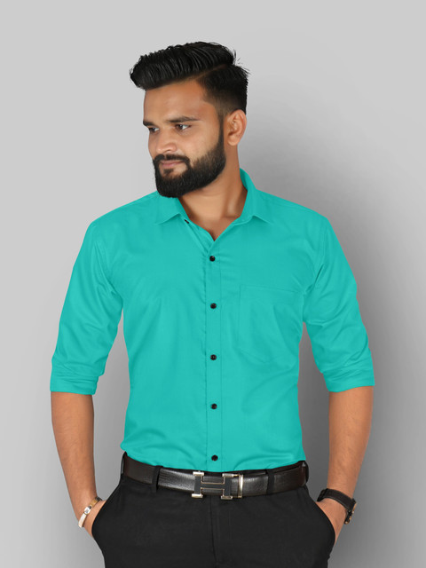 ROOP MISHREE Men Solid Formal Light Green Shirt Buy ROOP MISHREE