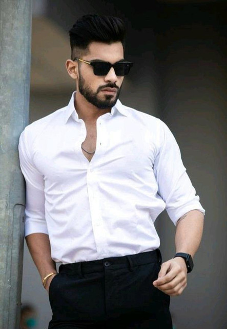 RegalTreasure Men Solid Formal White Shirt Buy RegalTreasure Men