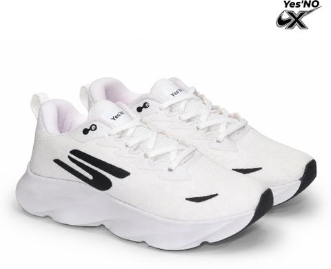 Yes'No Lightweight Mesh Lace-Up Men's Sports/Running Shoes | Slip-On for Daily Wear Sneakers For Men (White , 7) - Image 7