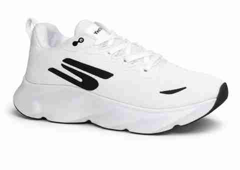 Yes'No Lightweight Mesh Lace-Up Men's Sports/Running Shoes | Slip-On for Daily Wear Sneakers For Men (White , 7) - Image 4