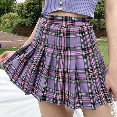 J K FASHION Self Design Women Pleated Purple Skirt - Buy J K