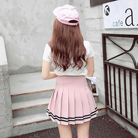 The Kd Solid Women Pleated Pink Skirt - Buy The Kd Solid Women