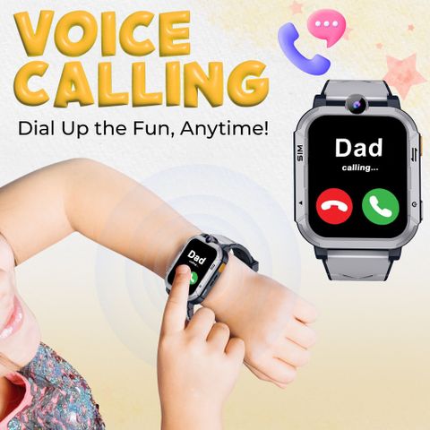 Melbon 4G SmartWatch Specially for girls' safety & Kids GPS Tracker SOS Call Video Call Smartwatch (Grey Strap, Free Size) - Image 8