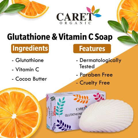 Caret Organic Kojic Acid & Vitamin C Soap AND Glutathione & Vitamin C Soap-  Paraben & Cruelty Free Price in India - Buy Caret Organic Kojic Acid & Vitamin  C Soap AND