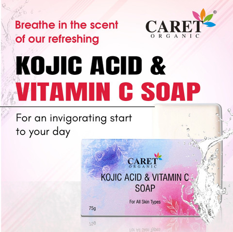kojic acid vitamin c glutathione soap Caret Organic Vitamin C Soaps With Kojic Acid (75G) AND Glutathione Soap  (75G)-Paraben Free