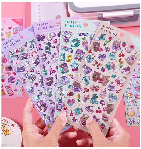 TEMSON cm 3D Mobile Backcover Sticker Set For Girls (SL-AKE