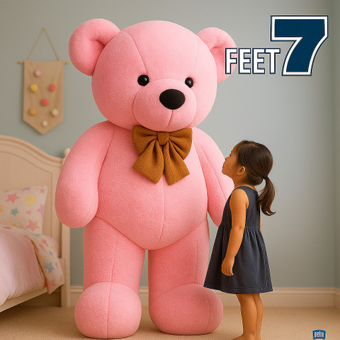 TotsyWotsy Feet Pink Teddy Bear Soft Toy for Girls Birthday Gift Big Size  213 cm