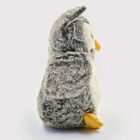 DolliBu Super Soft Grey Owl Plush Stuffed Animal - 9 Inch Cute Wildlife Bird Toy For Kids & Adults