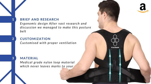 PLETHEON Posture belt for men and women for back pain Posture