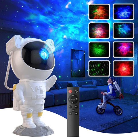 Shinify Robot Sky Space Stars Light Astronaut Galaxy Projector Night Lamp