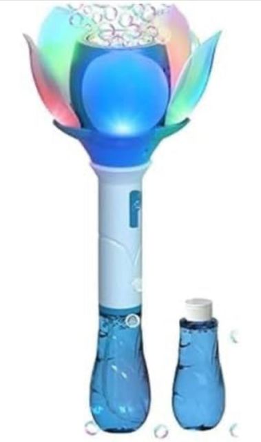 Xcillince Toys Bubble Gun with LED Lights, 10-Hole - Image 7