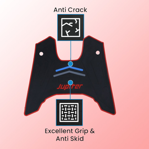 DRAXAN Foot Mat Compatible for Jupiter Two Wheeler Mat TVS Jupiter