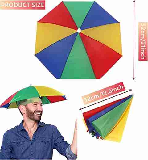 INFISPACE Cap Headwear Umbrella Hat for Outdoor Sun Rain Protection-Pack of  Umbrella