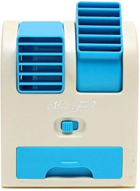 IMMUTABLE Portable Dual Bladeless Mini Cooler Desktop Table Fan