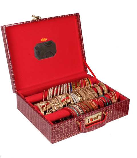 N A PURSE Wooden 1Piece Three Rod Bangle Storage Box with Lock System The  three removable rods inside the box can hold multiple bangles each Vanity 