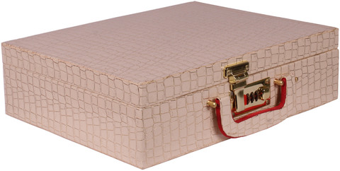 N A PURSE Wooden 1Piece Three Rod Bangle Storage Box with Lock