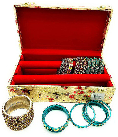 Castles and Nest bangles box chudi box with lid Multicolour Floral design  BB6 Bangle Box Vanity Box