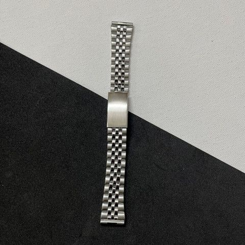 LUBA HIMT 18mm Steel Silver Band Strap Screw Link Bracelet Flat