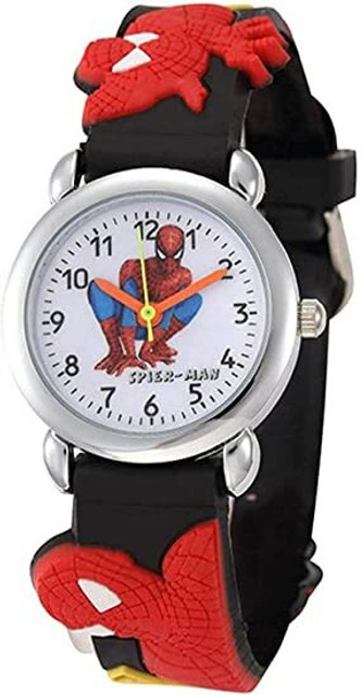 Prozo Spider Man Black Analog Watch For Boys