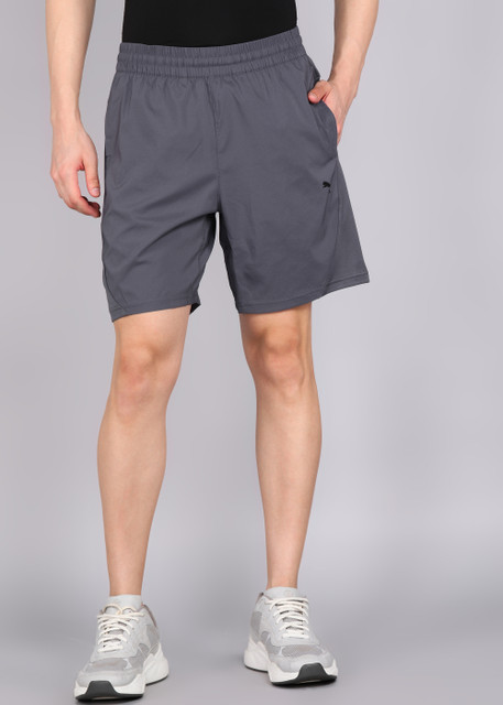 PUMA Color Block Men Grey Sports Shorts