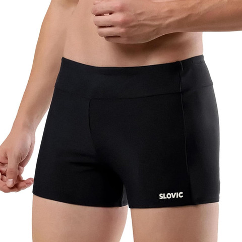 SLOVIC Solid Men Reversible Black Swim Shorts