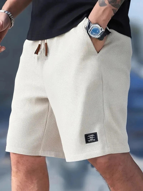 sti Solid Men White Regular Shorts