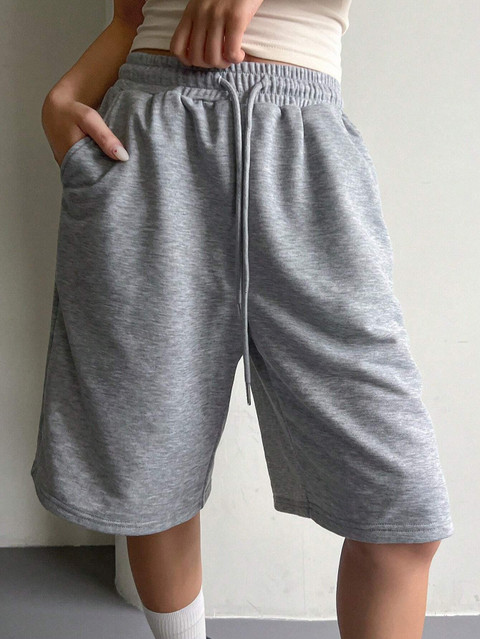 Dockstreet Solid Women Grey Baggy Shorts Buy Dockstreet Solid