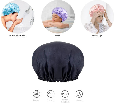 ARMOXA Satin Hair Cap for women hair beauty, shower bonnet,